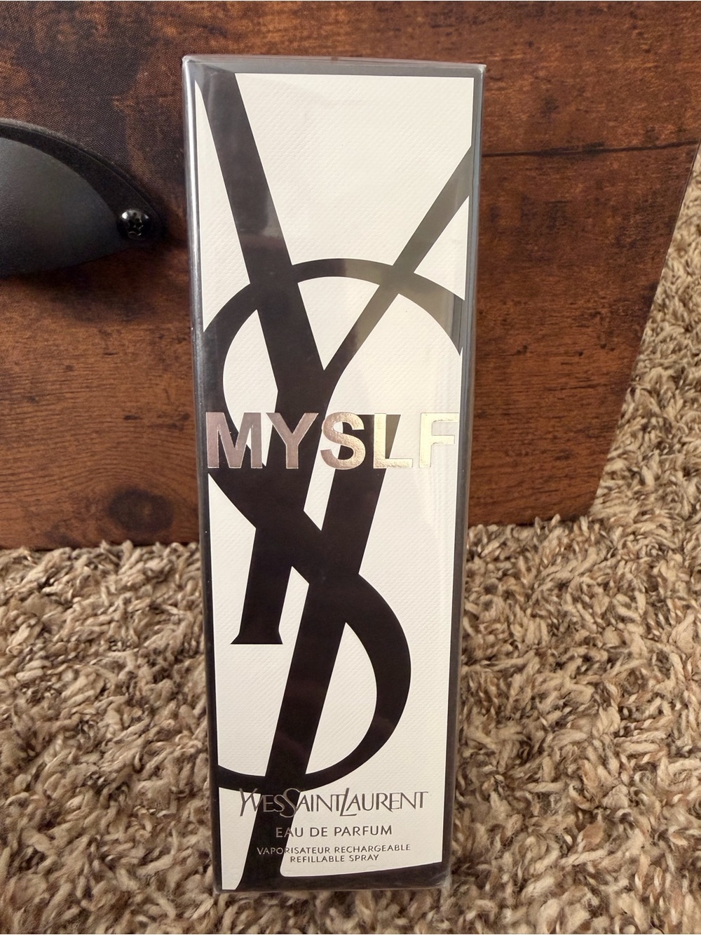 Yves Saint Laurent Black & White Iconic Logo Wall Art